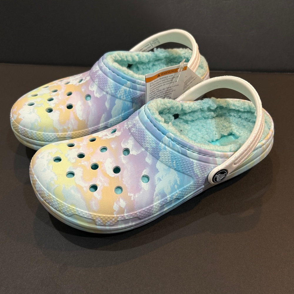 Big Girl J-4 Rainbow colored Crocs